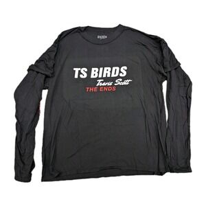Travis‎ Scott TS Birds The Ends Long Sleeve Shirt Mens XL Black Toyota Tour 2016